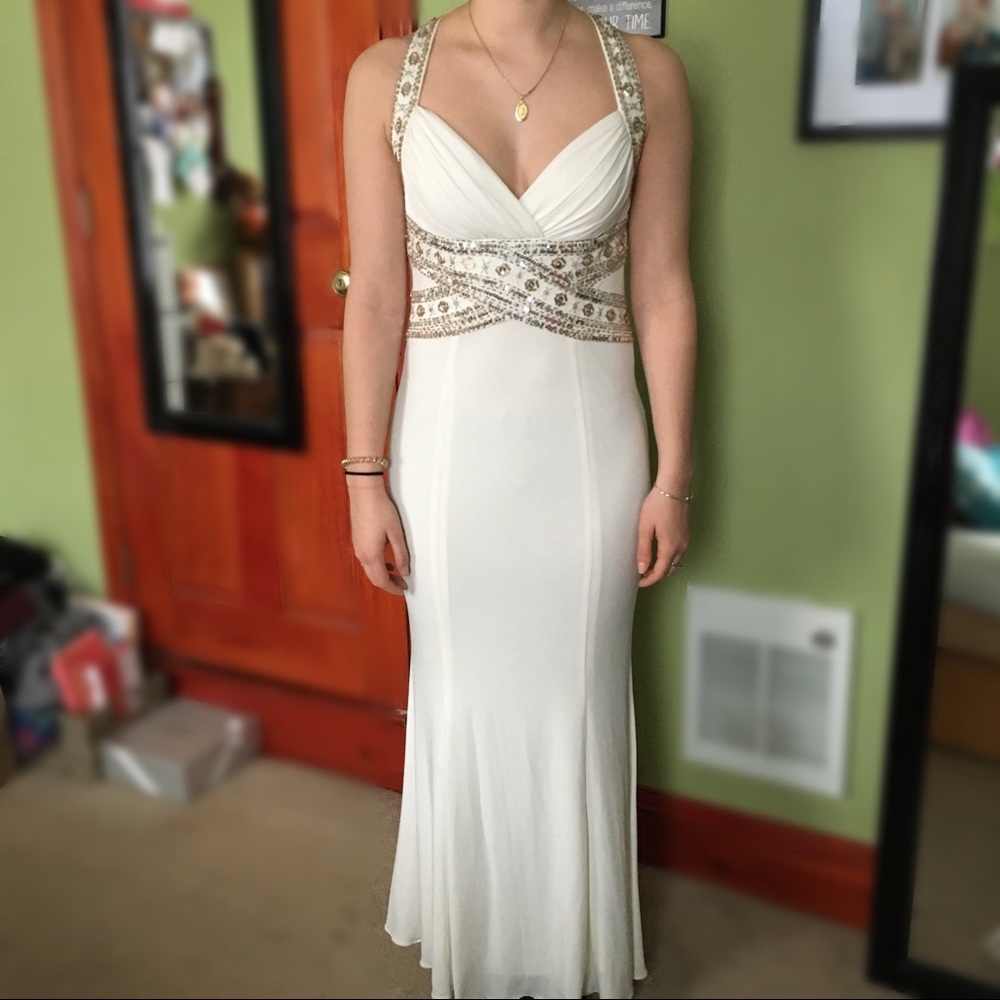 White Prom Dress Size 2
